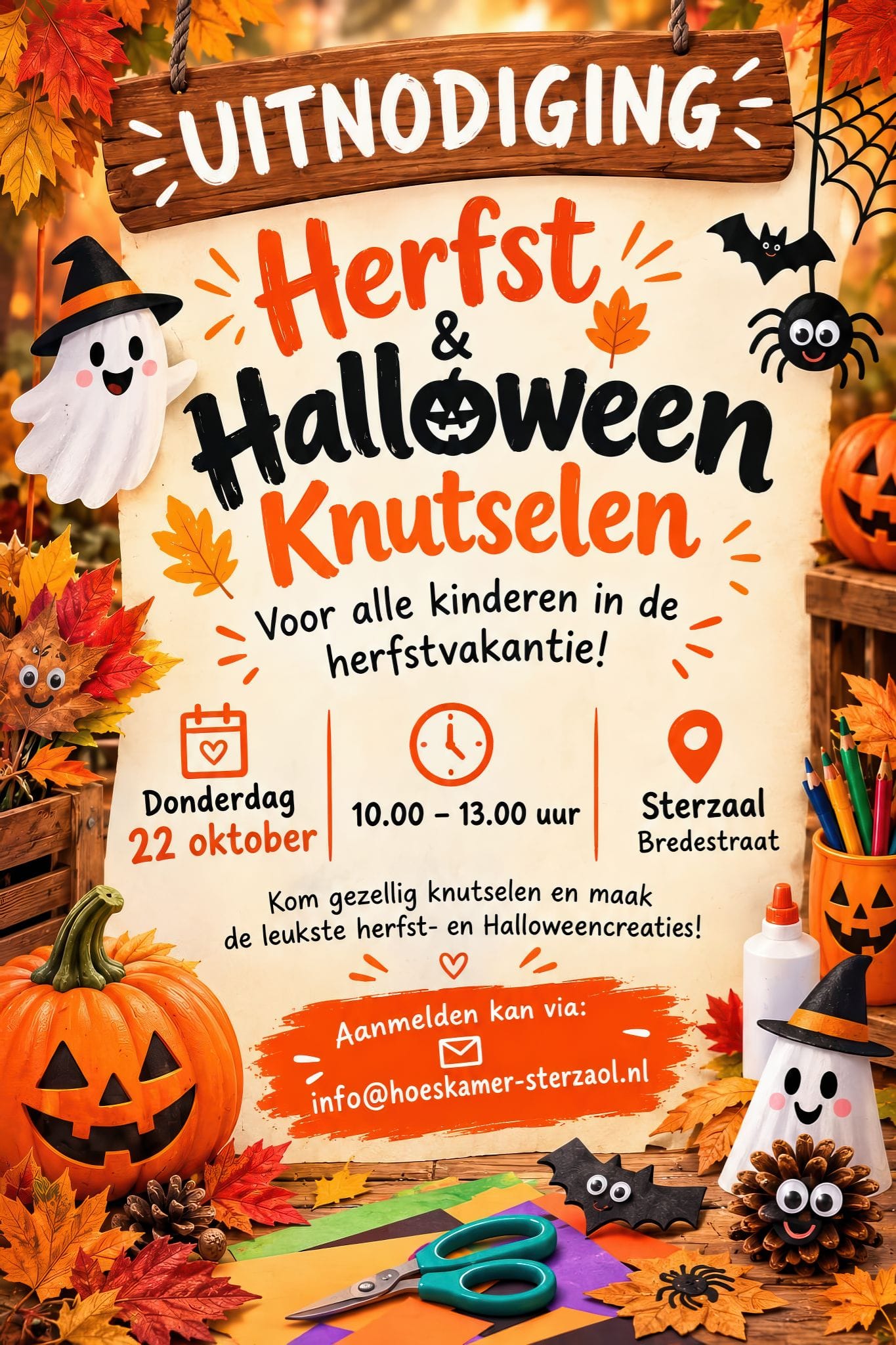Halloween Knutselen voor kinderen Maastricht Hoeskamer Sterzaal